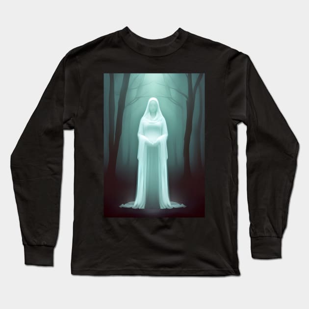 Ethereal Enigma: Mysterious Ghostcore Aura Long Sleeve T-Shirt by Christine aka stine1